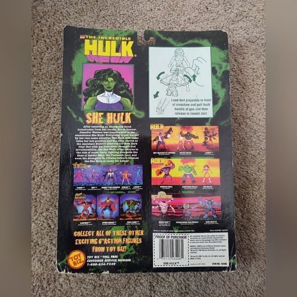 The Incredible Hulk - She Hulk Action Figure ToyBiz BRAND NEW SEALED 1996 - Picture 3 of 3